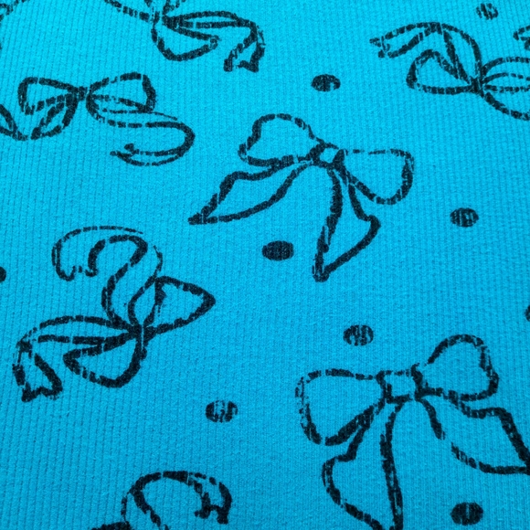 Max Rave S Blue Bow Patterned Racer Back Tank Top - Picture 3 of 4